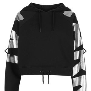 Ivy Park Logo Sleeve Cropped Hoodie